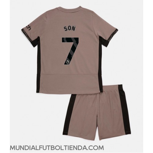 Camiseta Tottenham Hotspur Son Heung-min #7 Tercera Equipación Replica 2023-24 para niños mangas cortas (+ Pantalones cortos)